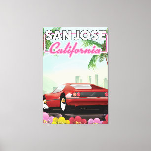 Lienzo Póster de viaje de San Jose, California