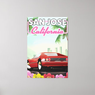 Lienzo Póster de viaje de San Jose, California