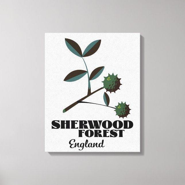 Lienzo Póster de viaje de Sherwood Forest Inglaterra (Anverso)