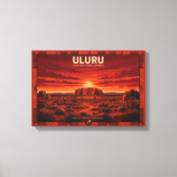 Póster de viaje de Uluru Australia - Territorio de