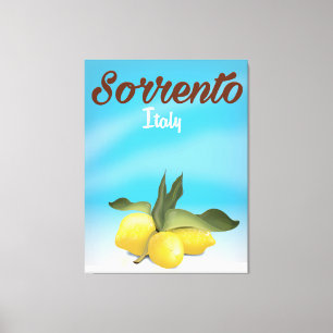 Lienzo Póster de viaje de vacaciones italianas en Sorrent