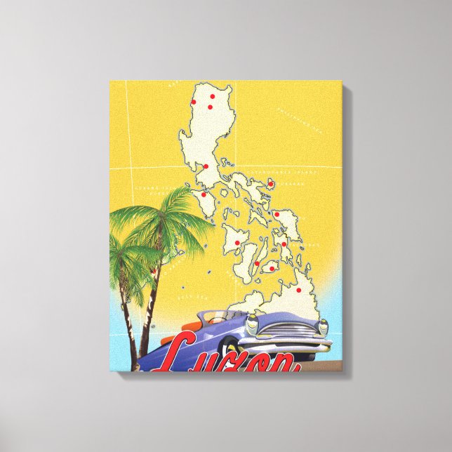 Lienzo Póster de viaje Luzón Filipinas (Anverso)