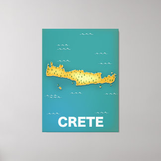 Lienzo Póster de viaje mapa de Creta