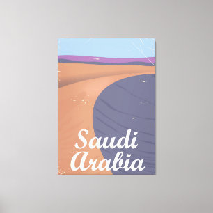 Lienzo Poster de viaje vintage de Arabia Saudita