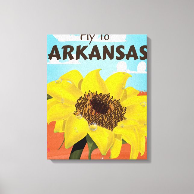 Lienzo Póster de viaje vintage de Arkansas (Anverso)