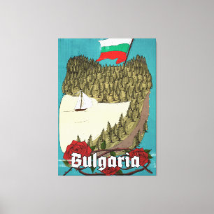 Lienzo Póster de viaje vintage de Bulgaria
