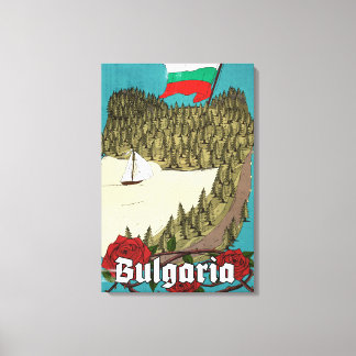 Lienzo Póster de viaje vintage de Bulgaria