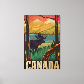 Lienzo Póster de viaje vintage de Canadá