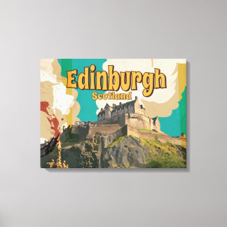 Lienzo Póster de viaje vintage de Edimburgo