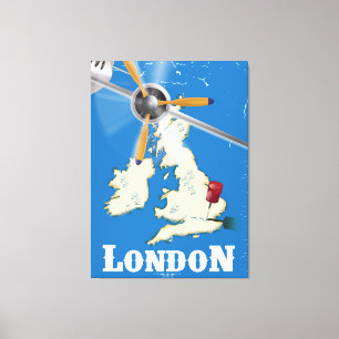 Lienzo Póster de viaje vintage de Londres