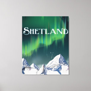 Lienzo Póster de viaje vintage de Shetland
