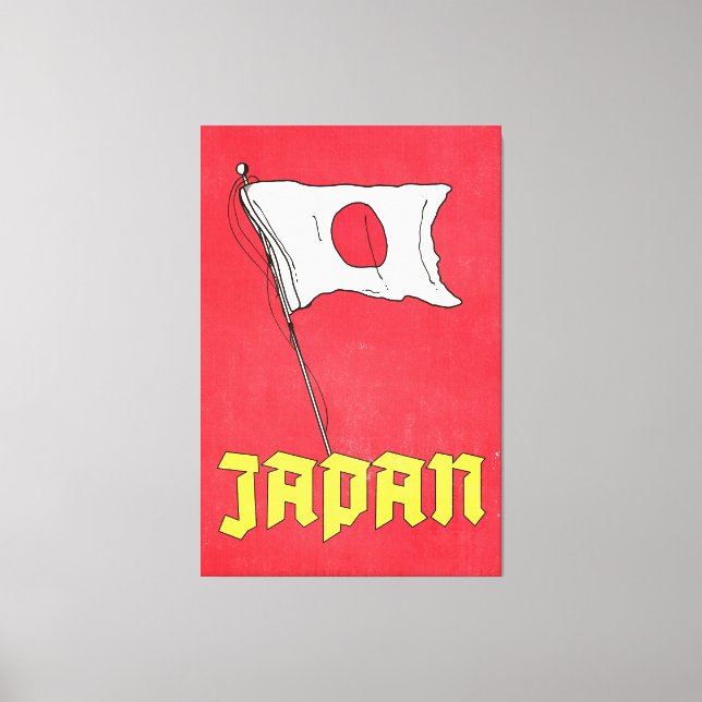 Lienzo Póster de viaje vintage Japón (Anverso)