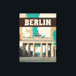 Lienzo Poster de Viajes de Berlín Vintage<br><div class="desc">Poster de Viajes de Berlín Vintage. Retro Alemania,  Berlin Classic Travel o Poster de vacaciones.</div>