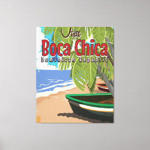 Lienzo Poster de viajes de Boca Chica