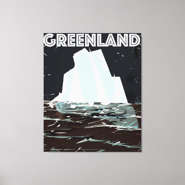 Lienzo Poster de viajes de cosecha de Groenlandia (Anverso)