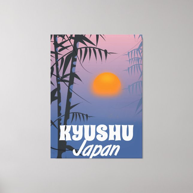 Lienzo Poster de viajes de cosecha de Kyushu Japan (Anverso)