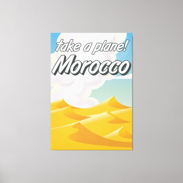 Lienzo Poster de viajes de cosecha de Marruecos (Anverso)