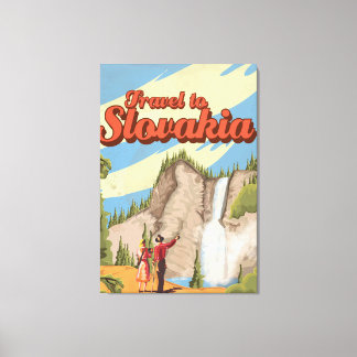 Lienzo Poster de Viajes de Eslovaquia Vintage