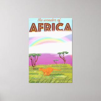 Lienzo Poster de viajes de la época de África