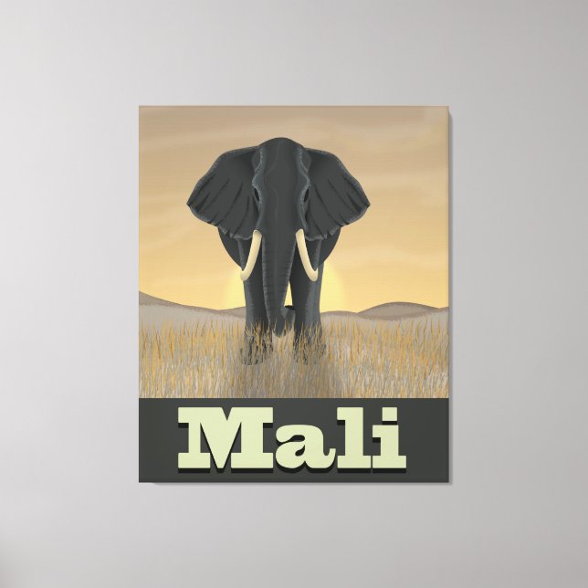 Lienzo Poster de viajes de la época de Mali (Anverso)