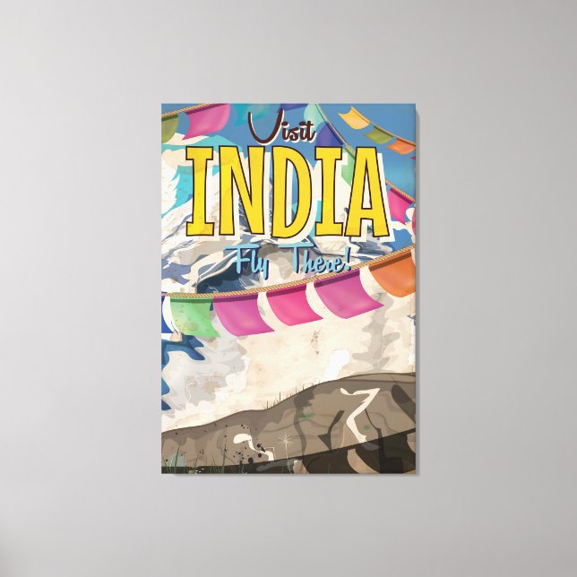 Lienzo Poster de Viajes de la India (Anverso)