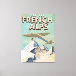 Lienzo Poster de Viajes de los Alpes Franceses