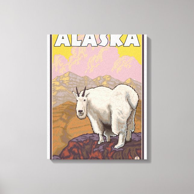 Lienzo Poster de Viajes de Montaña - Vintage (Anverso)