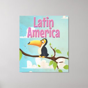 Lienzo Poster de Viajes de Vintage de América Latina