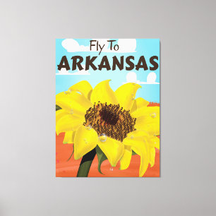 Lienzo Poster de viajes de Vintage de Arkansas