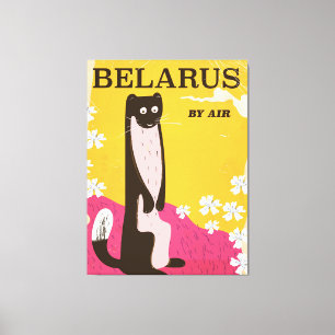 Lienzo Poster de viajes vintage de Bielorrusia