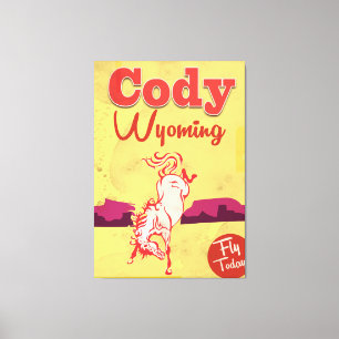 Lienzo Poster de viajes vintage de Cody Wyoming