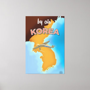 Lienzo Poster de viajes vintage de Corea