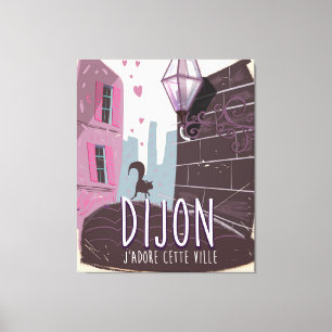 Lienzo Poster de viajes vintage de Dijon France