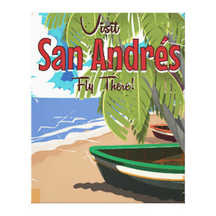 Lienzo Poster de viajes vintage de San Andrés