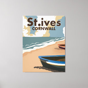 Lienzo Poster de viajes vintage de St.ives