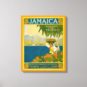 Lienzo Poster De Viajes Vintage Para Jamaica