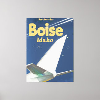 Lienzo Poster de vuelo de Boise Idaho