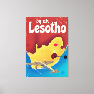 Lienzo Poster de vuelo de Lesoto Vintage