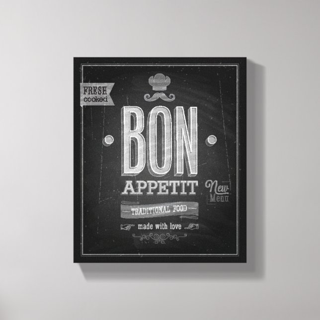 Lienzo Poster del apetito de Bon Vintage - Chalkboard (Anverso)