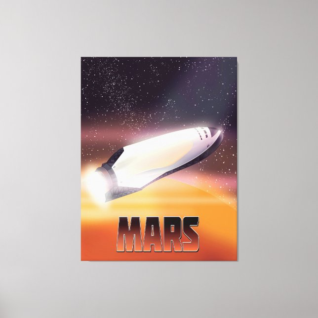 Lienzo Póster del espacio de Marte (Anverso)