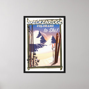 Lienzo Poster del esquí de Breckenridge, Colorado