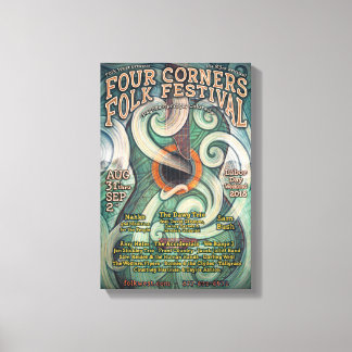 Lienzo poster del evento Four Corners Folk Festival 2018