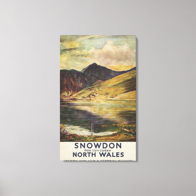 Lienzo Poster del ferrocarril Snowdon Mountain View (Anverso)