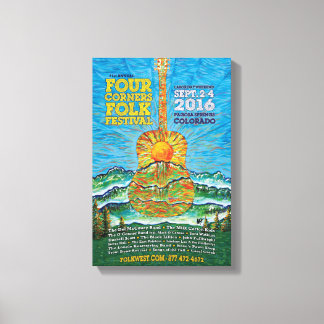 Lienzo poster del Festival Folk Four Corners 2016