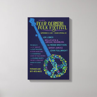 Lienzo poster del Festival Folk Four Corners 2017