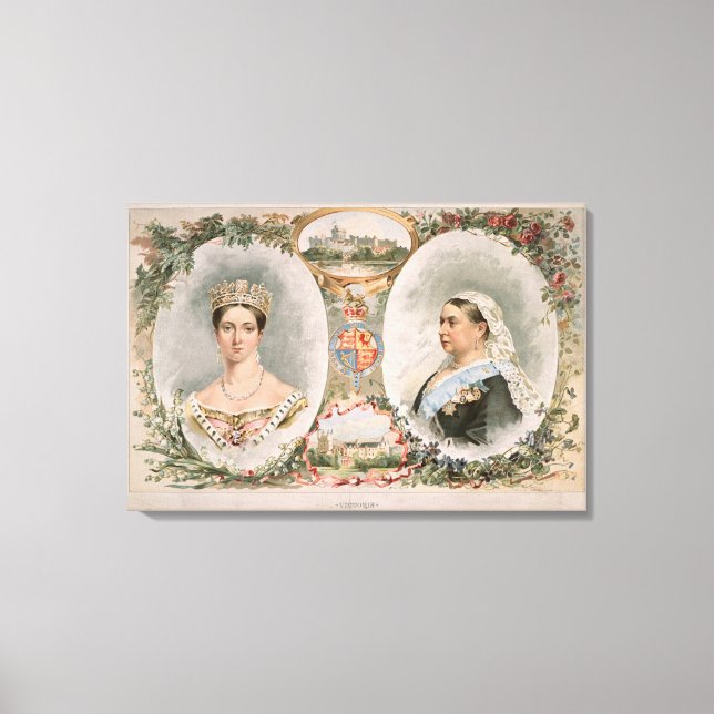 Lienzo Poster del Jubileo de Oro de la Reina Victoria (Anverso)