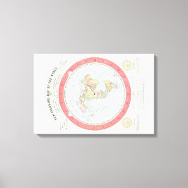 Lienzo Poster del NUEVO MAPA ESTÁNDAR DEL MUNDO DE Gleaso