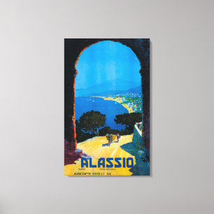 Lienzo Poster del oeste del viaje de Riviera del italiano