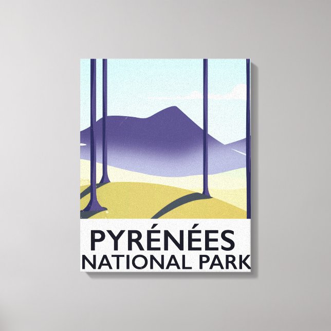 Lienzo Póster del Parque Nacional de los Pirineos Francia (Anverso)