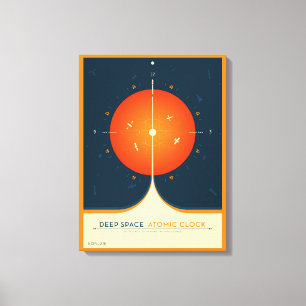 Lienzo Poster del reloj atómico del espacio profundo, ver